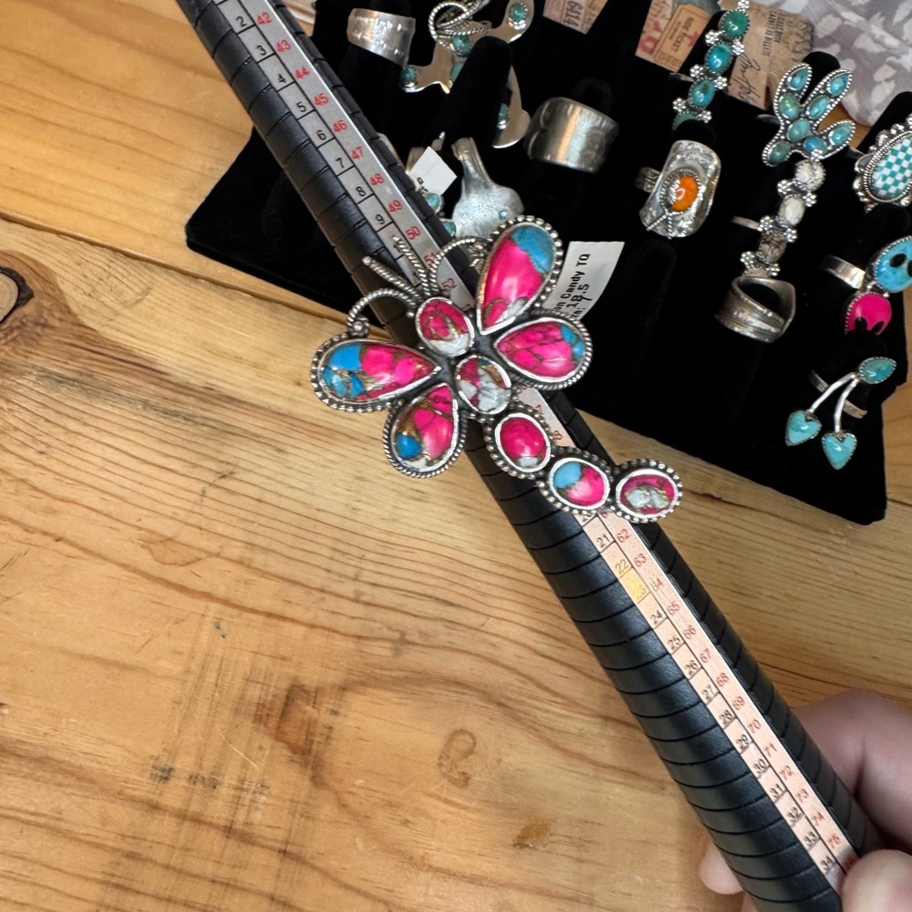 Cotton Candy Turquoise Butterfly Ring